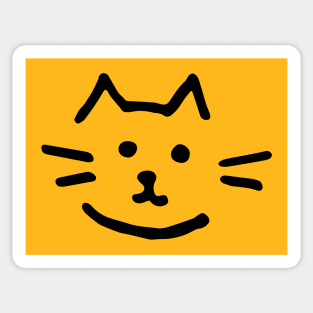 Cat face, toddler artstyle Sticker